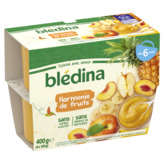 Blédina BLEDINA Purée de fruits - Harmonie de Fruits - De 6 à 36 mois - 4x100g