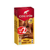 Côte d'Or COTE D'OR Tablette de chocolat - Lait - Praliné - 2x200g