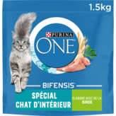 Purina One PURINA ONE Bifensis - Croquettes pour chat d'intérieur - Dinde et céréales complètes - 1,5kg