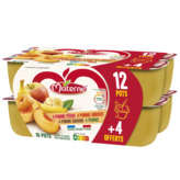 Materne MATERNE Compote - Saveur pomme pêche, pomme abricot, pomme banane et pomme - 16 pots - 16x100g