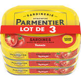 Parmentier PARMENTIER Sardines - Tomate - 3x135g