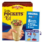 Old El Paso OLD EL PASO Kit Tortilla Pocket - 8 tortillas - sauce - épices - 375g