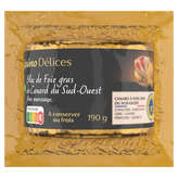 Canard CASINO DELICES Bloc de foie gras de canard du Sud-Ouest - Avec morceaux - 190g