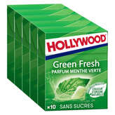 Hollywood HOLLYWOOD Chewing-gum Green Fresh à la menthe verte sans sucres - 70g