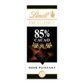 Lindt LINDT Excellence - Tablette de chocolat - Noir puissant - 85% de cacao - 100g