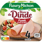 Fleury Michon DELPEYRAT Blanc de dinde - Fumé - 4 tranches fines - 120g