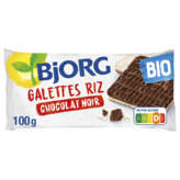 Bjorg BJORG Galettes de riz - Chocolat noir - Biologique - 100g