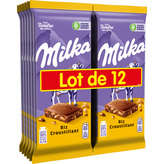 Milka MILKA Chocolat au lait - Riz croustilant - 12x100g