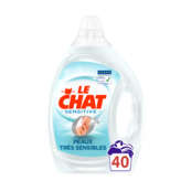 Le Chat LE CHAT Sensitive 0% 2L - Lessive liquide - 40 lavages - 2l