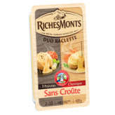 Riches Monts RICHESMONTS Duo Raclette - Fromages - 3 poivres et Classique - Sans croûte - 420g