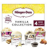 Häagen-Dazs HAAGEN DAZS Vanilla collection - Crème glacée - macadamia - vanille - cookie - pralines - Mini pots - x4