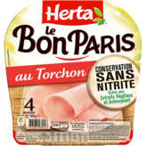 Herta HERTA Le Bon Paris - Jambon cuit au Torchon - Conservation sans nitrite - 4 tranches - 140g