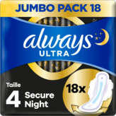Always ALWAYS Ultra - Serviettes hygiéniques - Taille 4 - Secure night