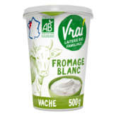 Vrai  VRAI La laiterie familiale - Fromage blanc - 1 pot - Biologique - 500g
