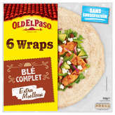 Old El Paso OLD EL PASO Wraps de blé complet - Burritos - Fajitas - 350g