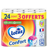 Lotus LOTUS Confort - Papier hygiénique - 24 rouleaux dont 3 gratuits - Aqua tube