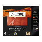 Labeyrie LABEYRIE Jambon d'Espagne - Serrano - Grand affinage - 14 mois - 6 tranches - 100g