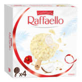 Ferrero FERRERO Raffaello - Glace en batonnet - Noix de coco amandes x4 - 4x47g