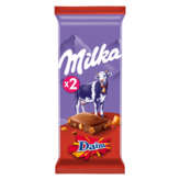 Milka MILKA Tablette chocolat au lait et aux éclats de Daim - 2x100g