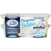 Le Petit Basque LE PETIT BASQUE Douceur de brebis - Yaourts au lait de brebis - Nature - 4 pots - 4x100g