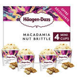 Häagen-Dazs HAAGEN DAZS Crème glacée - Macadamia Nut Brittle - Mini cups - x4