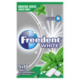 Freedent FREEDENT White - Chewing-gum menthe verte sans sucres - 5x10 dragées - 5x10