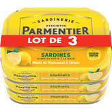 Parmentier PARMENTIER Sardines - Citron - 3x135g