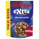 Kellogg's KELLOGG'S Extra - Céréales pour petit déjeuner - Pépites - Morceaux de chocolat au lait - 800g